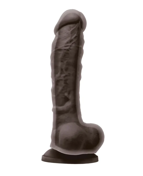 Colours - Dual Density - 8" Dildo - Dark Brown