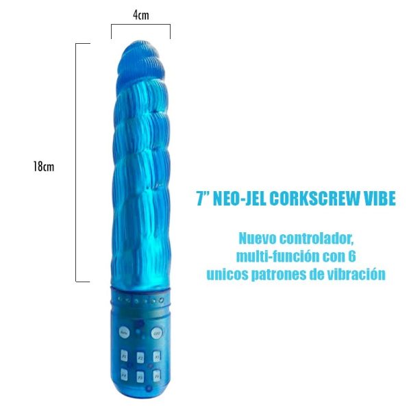 7'' Corkscrew Neo Jel Vibe Blue